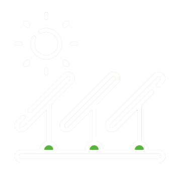 Solarpaneele absorbieren das Sonnenlicht.